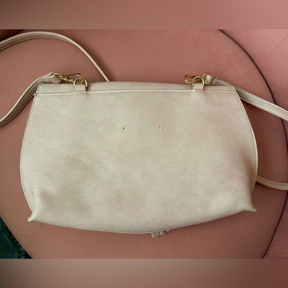 Anthropologie Suede Tassel Flat Envelope Clutch with Crossbody Strap Blush Pink - Picture 11 of 13